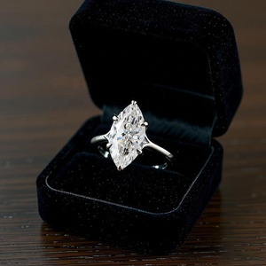 Anillo de Boda Minimalista Chapado en Oro de 14k con Circonita Cúbica de Corte Marquesa, Anillo de Compromiso para Mujer, Joyería para Fiesta Nupcial, Regalo - Product Image 3