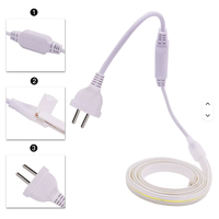 Bande LED flexible FPC Cob 220V 10mm 10W/M, étanche IP65, blanc chaud, CRI 90, contrôle tactile, USB, éclairage intérieur