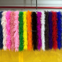 5 plis plume d'autruche Boa 2Yard 33 Stock couleurs moelleux pour carnaval Costume robe couture fête en vrac en gros