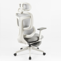Chaise de bureau ergonomique pivotante en maille avec accoudoirs 3D et repose-pieds pour cadre dirigeant