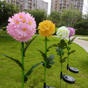 Luces solares LED para jardín con forma de crisantemo, impermeables, decorativas para césped, con panel solar para patio y jardín. - Product Image 3