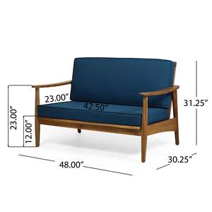 DB Willowbrook loveseat พร้อมโต๊ะกาแฟชุดเฟอร์นิเจอร์ลานบ้านพรีเมี่ยม - Product Image 5