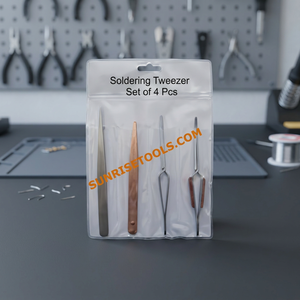 SUNTOOLS/STIPL Modèle 620H Ensemble de 4 pinces à souder en acier inoxydable, outils de précision pour la fabrication de bijoux DIY - Product Image 4