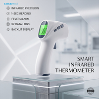 Termometer inframerah Digital pengukur suhu tubuh bayi, termometer pengukur demam dahi anak dewasa tanpa kontak, termometer LCD IR