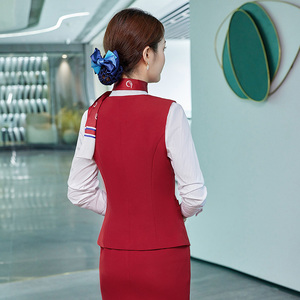 Đồng phục nữ tiếp viên hàng không kiểu vest, chân váy, quần, thiết kế cổ điển - Product Image 6