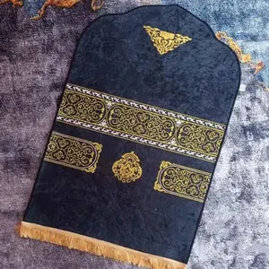 Alfombra de oración musulmana para hombres y mujeres, tapete portátil de bolsillo turco para rezos musulmanes, regalo de Ramadán