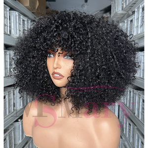 Perruque artisanale pleine densité, rebondissante, en <span class=keywords><strong>cheveux</strong></span> humains vierges vietnamiens bruts doublement étirés, avec <span class=keywords><strong>frange</strong></span>, par le fournisseur SDD - Product Image 3