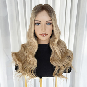 วิกผมหน้าผากลูกไม้แบบยุโรป ไฮไลท์สีออมเบร ผมแท้บริสุทธิ์  พร้อมปมเล็กๆ สำหรับผู้หญิงที่มีปัญหาผมร่วง # B3-9-23 - Product Image 3