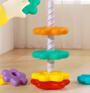 ของเล่นเสริม<span class=keywords><strong>พัฒนาการ</strong></span>เด็กเล็ก <span class=keywords><strong>0</strong></span>-<span class=keywords><strong>1</strong></span> <span class=keywords><strong>ปี</strong></span> วงแหวนหมุนซ้อนกันได้ รูปทรงรุ้ง มีเสียงเพลง ปลอดภัยสำหรับเด็กกัดเล่น ขายส่ง - Product Image 3