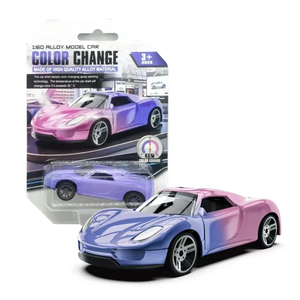 รถของเล่นอัลลอยด์ขนาด 1:60 แบบเสียดสี สำหรับเด็ก รถแบบหล่อขึ้นรูป ของสะสม รถโมเดล ของเล่นรถแข่งเปลี่ยนสีได้ - Product Image 1