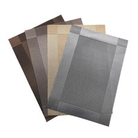 Vente en gros de tapis de table et sous-verres tissés antidérapants résistants aux hautes températures, écologiques et réutilisables en plastique HIXIN, 45x30cm