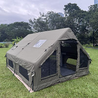 Tente tunnel gonflable en coton CHIYE pour 6 à 8 personnes, grande tente de camping portable pour l'extérieur, imperméable, pour la nuit