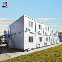 Bâtiment modulaire personnalisé de 3 étages Maison en conteneur de 20 à 40 pieds avec cuisine Dortoir Bureau-pour Hall Hôtel ou Villa