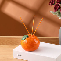 Diffuseur d'arômes en céramique à thème fruité 150 ml, bâtonnets parfumés, design sans flamme, décoration parfumée pour la maison et la réception de bureau