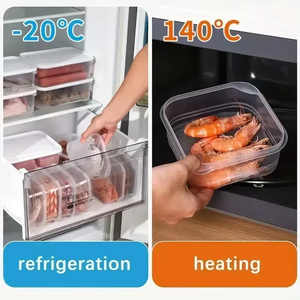 <b>Small</b> Food Preservation <b>Boxes</b> Refrigerator Frozen Meat Vegetable Fresh-Keeping Box Transparent Kitchen Sealed Storage Box - Product Image 2