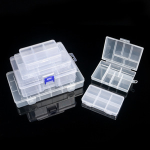 Transparent PP Plastic Storage <b>Box</b> 6 Grid Compartment Rectangular For Jewelry Fishing Gear Electronic Parts Desktop Organizer - Product Image 4