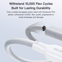 SAMZHE - Cable de Datos Trenzado Blanco de 1.5m para Apple, Cable de Carga PD30W 3A Tipo-C para iPhone 14/13 Pro Max, iPad, Carplay
