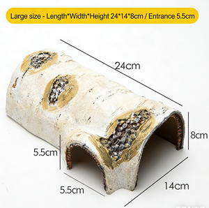 Décorations en bois pour reptiles : Grottes cachettes en écorce <span class=keywords><strong>de</strong></span> bouleau pour terrariums, aquariums, vivariums – Idéal pour lézards, geckos, serpents et amphibiens - Product Image 6
