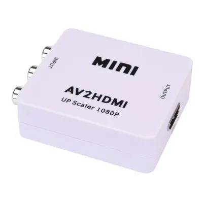 Mini RCA Composite CVBS 1080p Video Audio adattatore convertitore da AV a HDMI che supporta convertitore PAPAL/NTSC da RCA a HDMI per PS4/XBox