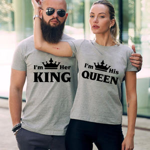 Je suis son Q je suis son K imprimer t-shirts hommes et femmes Couple t-shirts décontractés été amoureux Offre Spéciale graphique Harajuku saint valentin cadeau - Product Image 1