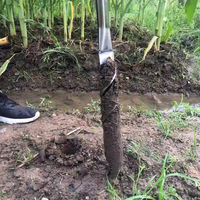 Sonde de sol en acier inoxydable avec poignée en T pour l'analyse des sols des plantes, des pelouses, des jardins, des fermes et des terrains de golf