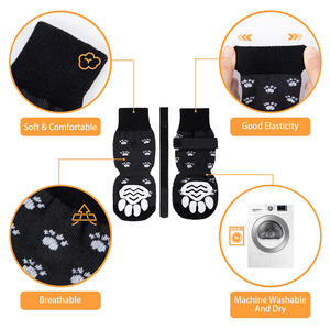 Calcetines Antideslizantes para Perros - Calcetines con Correas para Control de Tracción en Interiores, para Pisos de Madera, Protectores de Patas para Mascotas en Invierno - Product Image 5