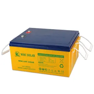 WHC01 Giá Xuất Xưởng Gel Agm Chu Kỳ Sâu Năng Lượng Mặt Trời Pin Axit Chì Kín 12V 200ah 24V 100ah 120ah 150ah 250ah