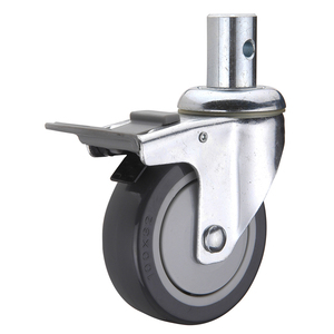 Roue de <span class=keywords><strong>chariot</strong></span> industrielle de haute qualité de 100mm, roulette médicale en PU de <span class=keywords><strong>4</strong></span> pouces pour équipement mobile - Product Image 1