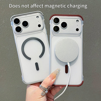 Coque de téléphone magnétique sans bordure pour iPhone 17 Air 16 Plus 15 14 Pro 13 Pro Max 12, protection intégrale des quatre coins