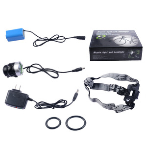 T6 <b>Bicycle</b> Front <b>Light</b> Led Rechargeable Battery IPX4 Waterproof Cycling Lamp 4 Modes Plastic Material - Product Image 2