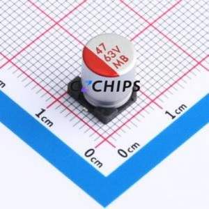 Condensateur solide SMD 4700631010TR, D8xL9mm (Capacité : 47uF) (Tension nominale : 63V) - Product Image 1