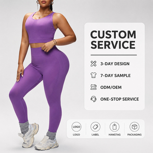 Conjunto de Yoga para Mujer: Sujetador Deportivo de Un Hombro, Leggings de Cintura Alta con Control Abdominal y Efecto Levanta Glúteos, de Secado Rápido, para Correr y Entrenar en el Gimnasio - Product Image 1
