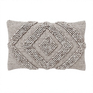 Boho Pillow Cover Handmade Bohemian Cotton Outdoor Cushion Cover Handwoven Decorative <b>Throw</b> Pillow Unique Boho Pillow Cover - Product Image 1