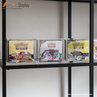 Boîte de jeu ETB en acrylique transparent Booster Boîte de présentation de stockage Pokmon Boîte magnétique en acrylique avec couvercle