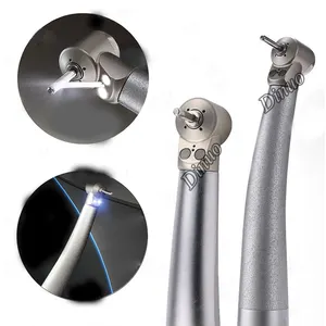 Dental equipment mini head high speed turbine handpiece 2 LED self e-generator dental airotor handpiece midwest 4 2 hole 1 - 9 u