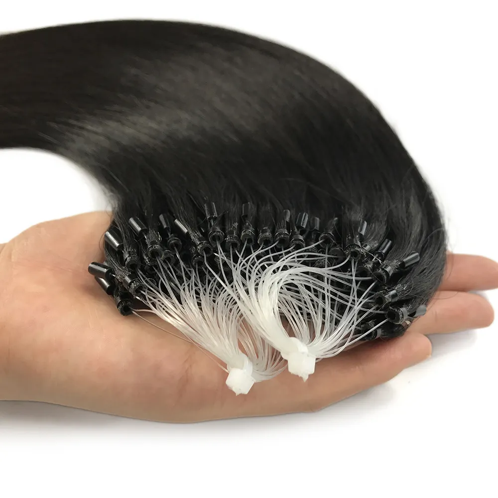 Extensões de cabelo humano remy, fácil de usar chinês micro laço extensões de cabelo humano