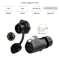 Connecteur d'alimentation étanche IP68 LP20, 2-4 broches, sans outil, à visser, pour alimentation électrique – Meilleure vente