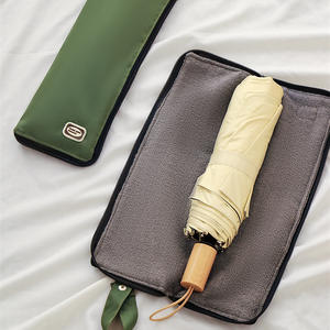 Bolsa de almacenamiento para paraguas impermeable y gruesa de algodón con bolsillo interior con cremallera, funda plegable portátil para paraguas para uso en exteriores - Product Image 3