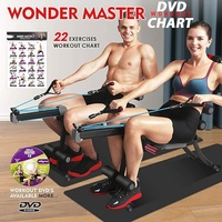 Besster 22-en-1 Wonder Master Core : Appareil d'entraînement abdominal pliable et réglable, Rameur et Entraîneur abdominal