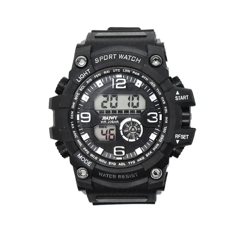 Reloj deportivo redondo de alta calidad de 34mm para exteriores con pantalla digital masculina, nuevo tipo de correa