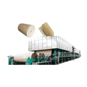 China supplier 2100mm recycled paper pulper kraft paper large roll carton production line