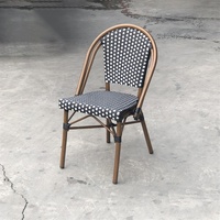 Meubles d'extérieur en osier, Table à manger et chaises en rotin, pour le jardin, le café, le bistrot française, moderne, nouveauté