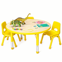 Ensemble de tables et chaises de salle à manger modernes pour écoles maternelles OEM avec table ronde pour garderies