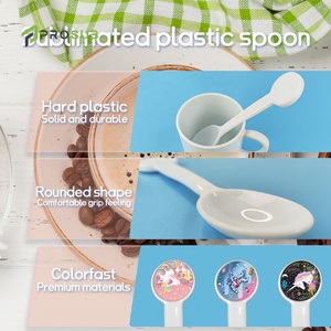 Cuchara de sublimación en blanco personalizada Prosub al por mayor, cuchara de plástico blanca para niños imprimible - Product Image 6