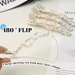 <span class=keywords><strong>Coiffure</strong></span> Couleur Crocodile Clip Outils Salon <span class=keywords><strong>De</strong></span> <span class=keywords><strong>Coiffure</strong></span> Spécial Perm Cheveux Teinture Positionnement Zone Canard Bec Clip - Product Image 4