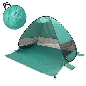 Tentes de Camping 4 personnes, tentes de plage, abri solaire avec fenêtre, ouverture rapide et automatique, tente pliable