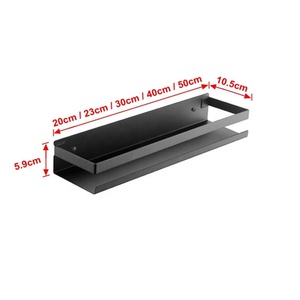 Étagère de Douche Murale en Acier Inoxydable Noir Mat HF pour Salle de Bain, Panier de Rangement de Cuisine pour Shampoing - Product Image 4