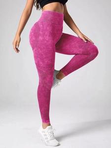 Leggings Deportivos de Cintura Alta para Mujer, Tallas Grandes, Sin Costuras, Transpirables, Ecológicos, con Bloques de Color, Efecto Levanta Glúteos y Control de Abdomen - Product Image 4