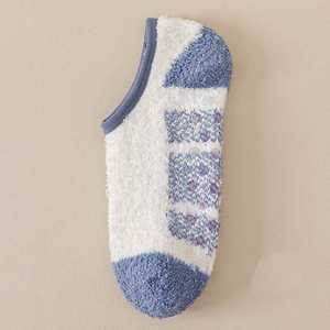 Inverno Quente Chinelo Meias Tornozelo Fofo Coral Fleece Dormir Anti Slip Fuzzy Cozy Homens Meias - Product Image 5
