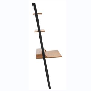 Wholesale Home Office <strong>Desk</strong> 3 Tier <strong>Shelves</strong> Storage Wooden Leaning Wall Mounted <strong>Ladder</strong> <strong>Desk</strong> With Bookshelf - Product Image 3